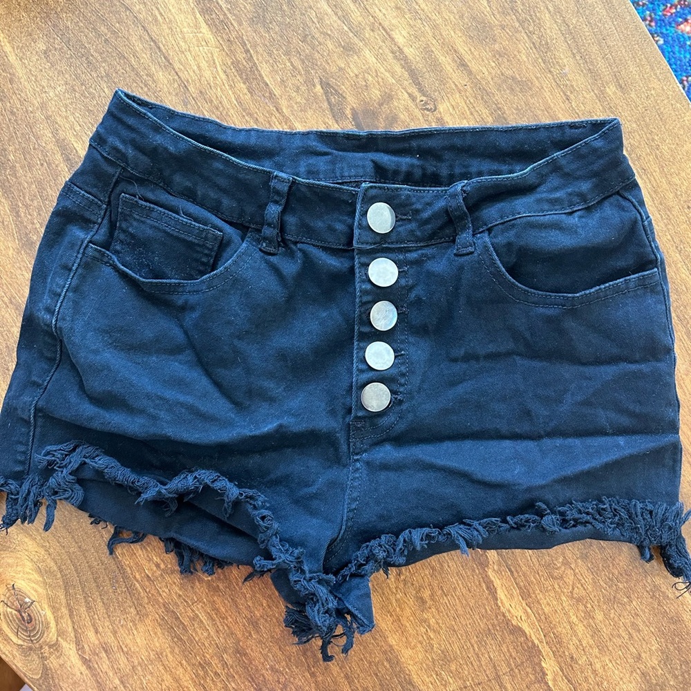 Button fly shorts